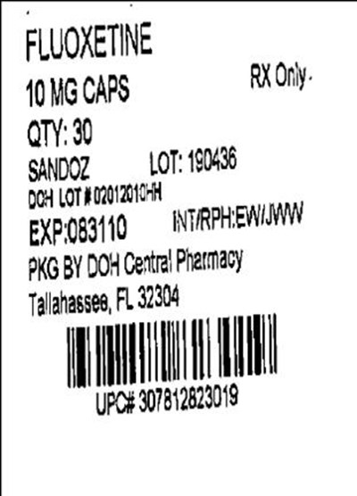 Fluoxetine 10 mg Label (Fluoxetine 10mg(sandoz))